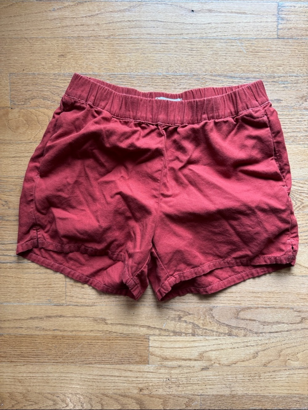 Madewell Rust Red Athletic Elastic-Waist Shorts size XS